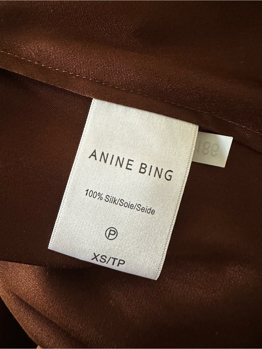 Anine Bing Dolly Slip Skirt Midi Brown - Picture 6 of 8